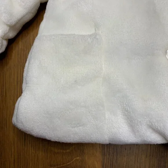 MAYORAL Baby Winter Coat Girls 6-9 Months Bunny Ears White Hooded Infant Jacket - Picture 8 of 12